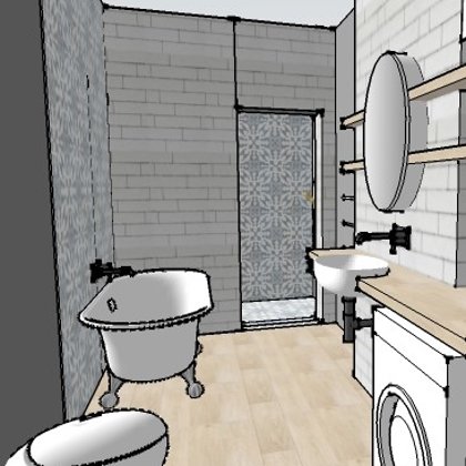 Concept Design: Combined laundry bath