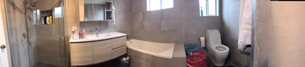 New Bathroom with built-in linen closet